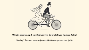 Sluiting Van Helden Tweewielers 3 en 4 februari