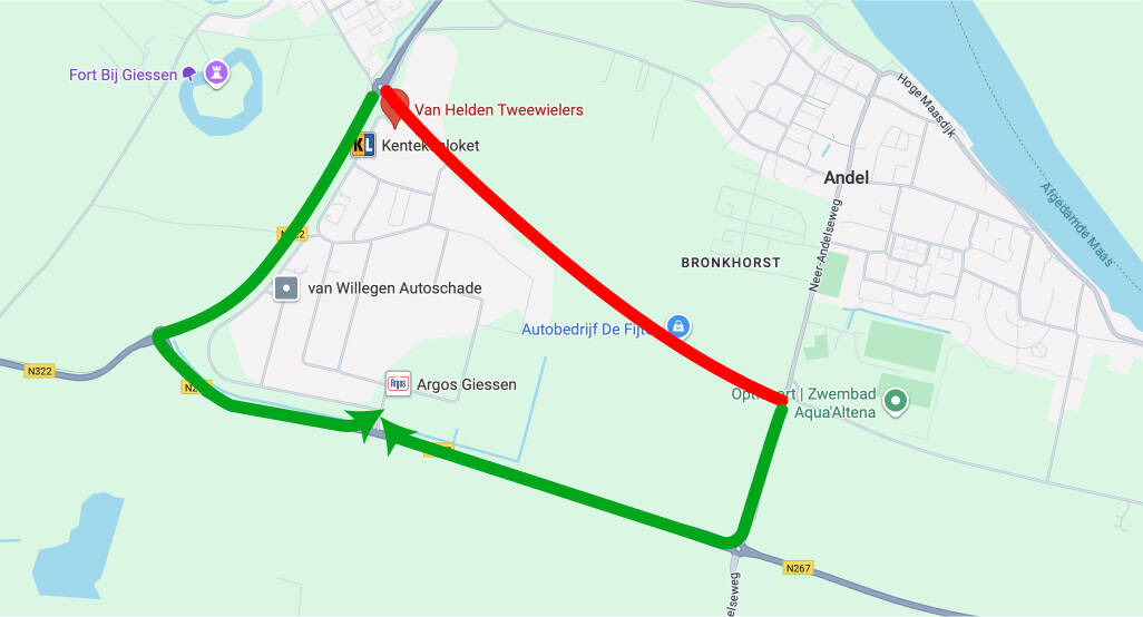 Werkzaamheden Parallelweg Giessen